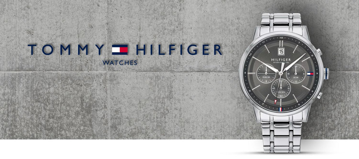  Shop Authentic Tommy Hilfiger Kyle Chronograph Grey Dial Silver Steel Strap Watch for Men - 1791632 - Luxxuri