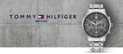  Shop Authentic Tommy Hilfiger Kyle Chronograph Grey Dial Silver Steel Strap Watch for Men - 1791632 - Luxxuri