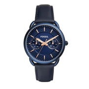  Shop Authentic Fossil Tailor Blue Dial Blue Leather Strap Watch for Women - ES4092 - Luxxuri