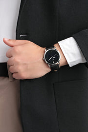  Shop Authentic Fossil The Minimalist Carbon Series Black Dial Black Leather Strap Watch for Men - FS5497 - Luxxuri