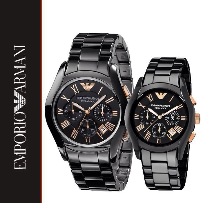  Shop Authentic Emporio Armani Chronograph Black Ceramic Stainless Steel Dial Watch For Women - AR1411 - Luxxuri