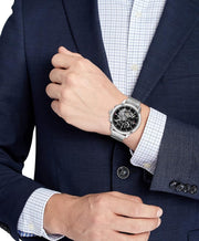  Shop Authentic Tommy Hilfiger Henry Chronograph Black Dial Silver Steel Strap Watch For Men - 1710477 - Luxxuri
