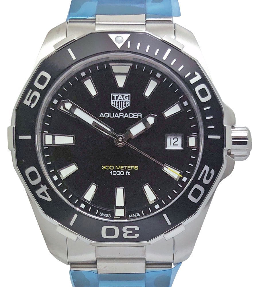  Shop Authentic Tag Heuer Aquaracer Black Dial Silver Steel Strap Watch for Men - WAY111A.BA0928 - Luxxuri