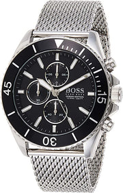  Shop Authentic Hugo Boss Ocean Edition Black Dial Silver Mesh Bracelet Watch for Men - 1513701 - Luxxuri