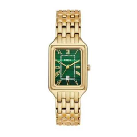  Shop Authentic Fossil Raquel Three Hand Date Green Dial Gold Steel Strap Watch For Women - ES5341 - Luxxuri