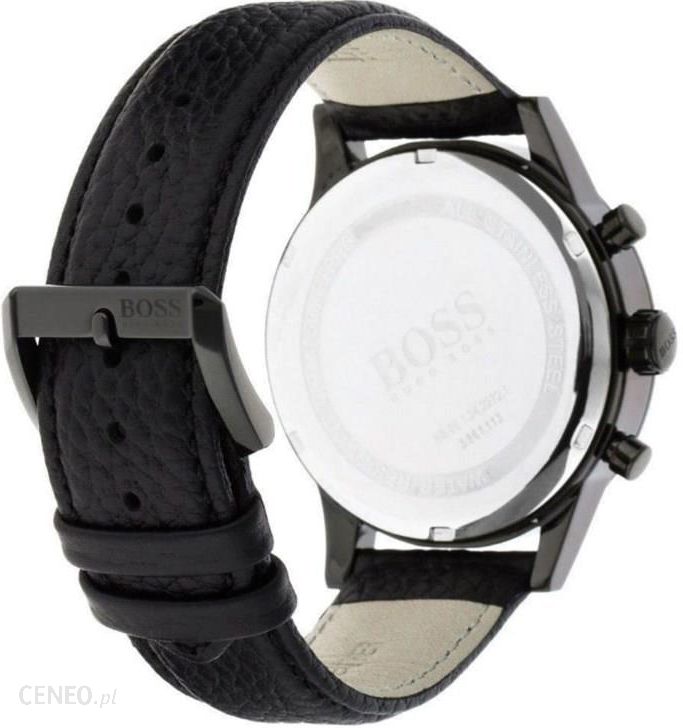  Shop Authentic Hugo Boss Navigator Black Dial Black Leather Strap Watch for Men - 1513497 - Luxxuri