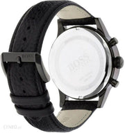 Shop Authentic Hugo Boss Navigator Black Dial Black Leather Strap Watch for Men - 1513497 - Luxxuri