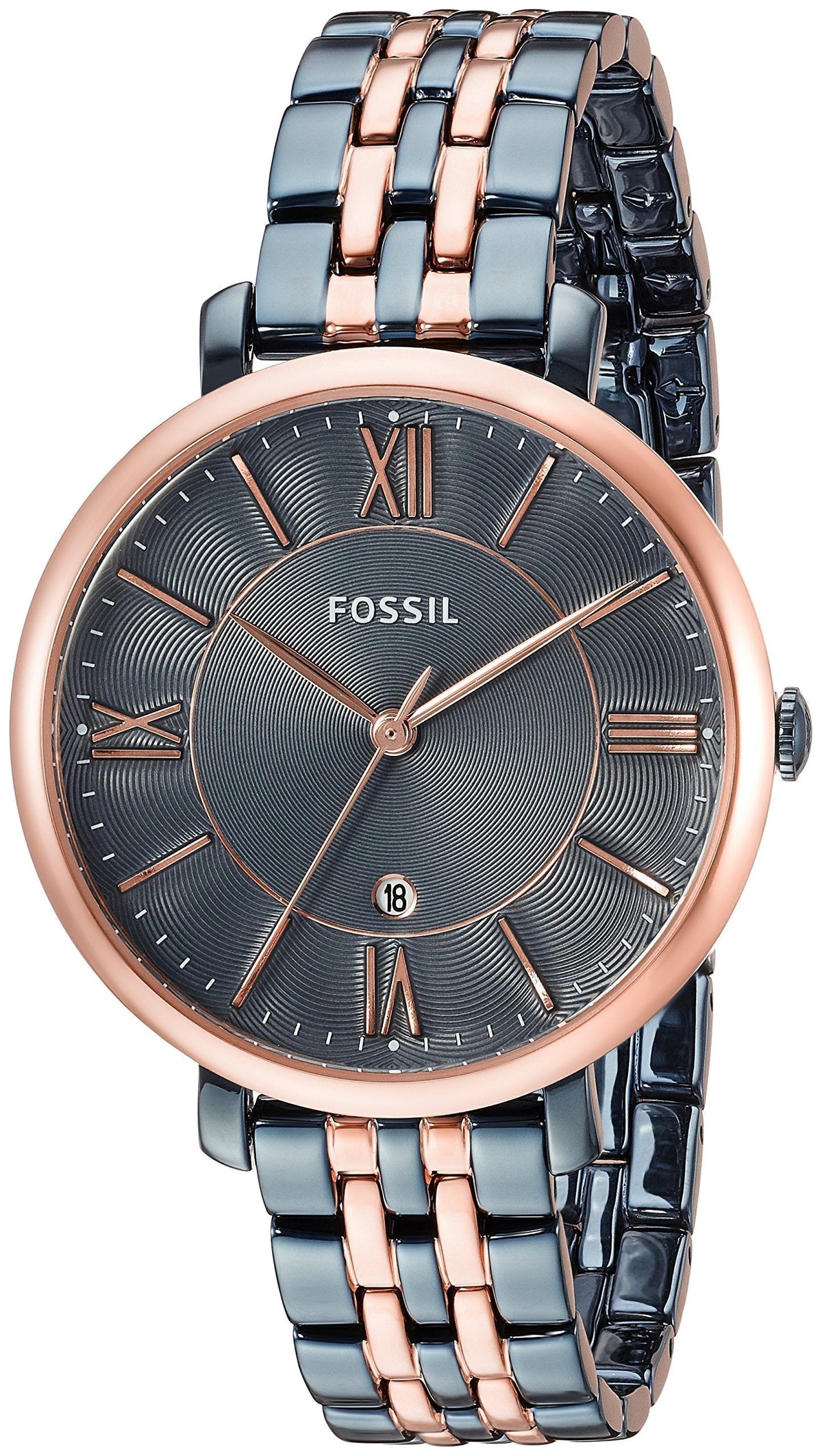  Shop Authentic Fossil Jaqueline Grey Dial Two Tone Steel Strap Watch for Women - ES4321 - Luxxuri