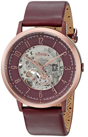  Shop Authentic Fossil Vintage Muse Automatic Skeleton Maroon Dial Maroon Leather Strap Watch for Women - ME3137 - Luxxuri