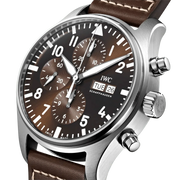  Shop Authentic IWC Pilot's Watch Chronograph Edition Brown Dial Brown Leather Strap Watch for Men - IW377713 - Luxxuri