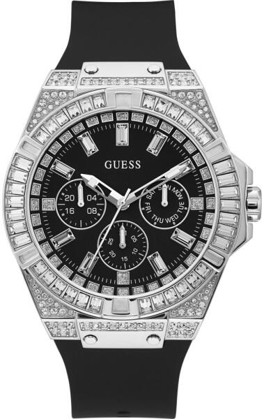  Shop Authentic Guess Baguette Crystals Black Dial Black Silicone Strap Watch For Men - GW0208G1 - Luxxuri