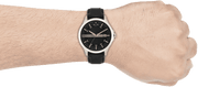  Shop Authentic Armani Exchange Hampton Chronograph Black Dial Black Leather Strap Watch For Men - AX2101 - Luxxuri
