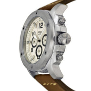  Shop Authentic Fossil Modern Machine White Dial Brown Leather Strap Watch for Men - FS4929 - Luxxuri