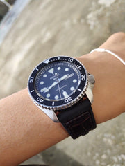  Shop Authentic Seiko 5 Sports SKX Automatic Black Dial Black Leather Strap Watch for Men - SRPD55K2 - Luxxuri