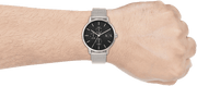  Shop Authentic Armani Exchange Cayde Chronograph Black Dial Silver Mesh Strap Watch For Men - AX2714 - Luxxuri