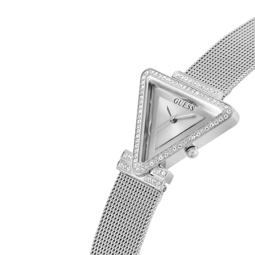  Shop Authentic Guess Fame Diamonds Silver Dial Silver Mesh Bracelet Watch for Women - GW0508L1 - Luxxuri