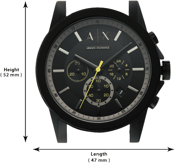  Shop Authentic Armani Exchange Outerbanks Chronograph Black Dial Black Silicone Strap Watch For Men - AX1343 - Luxxuri