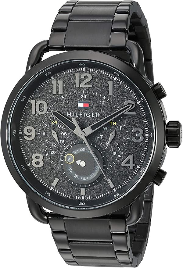  Shop Authentic Tommy Hilfiger Briggs Black Dial Black Steel Strap Watch for Men  - 1791423 - Luxxuri