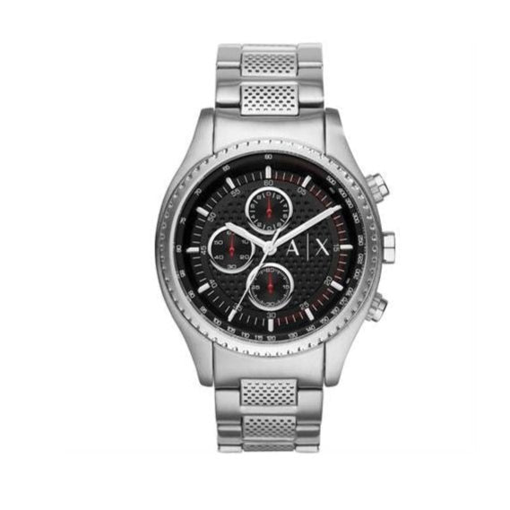  Shop Authentic Armani Exchange The Driver Chronograph Black Dial Silver Steel Strap Watch For Men - AX1612 - Luxxuri
