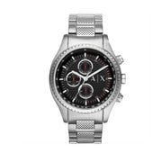  Shop Authentic Armani Exchange The Driver Chronograph Black Dial Silver Steel Strap Watch For Men - AX1612 - Luxxuri