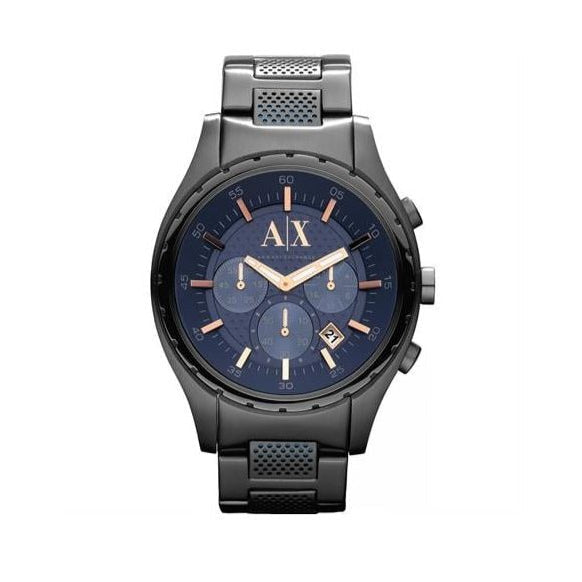  Shop Authentic Armani Exchange Chronograph Blue Dial Grey Steel Strap Watch For Men - AX1166 - Luxxuri