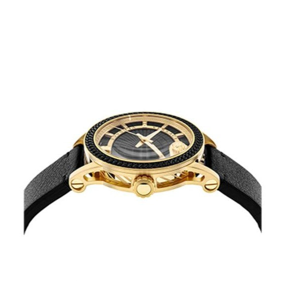  Shop Authentic Versace Code Quartz Black Dial Black Leather Strap Watch For Men - VEPO00320 - Luxxuri