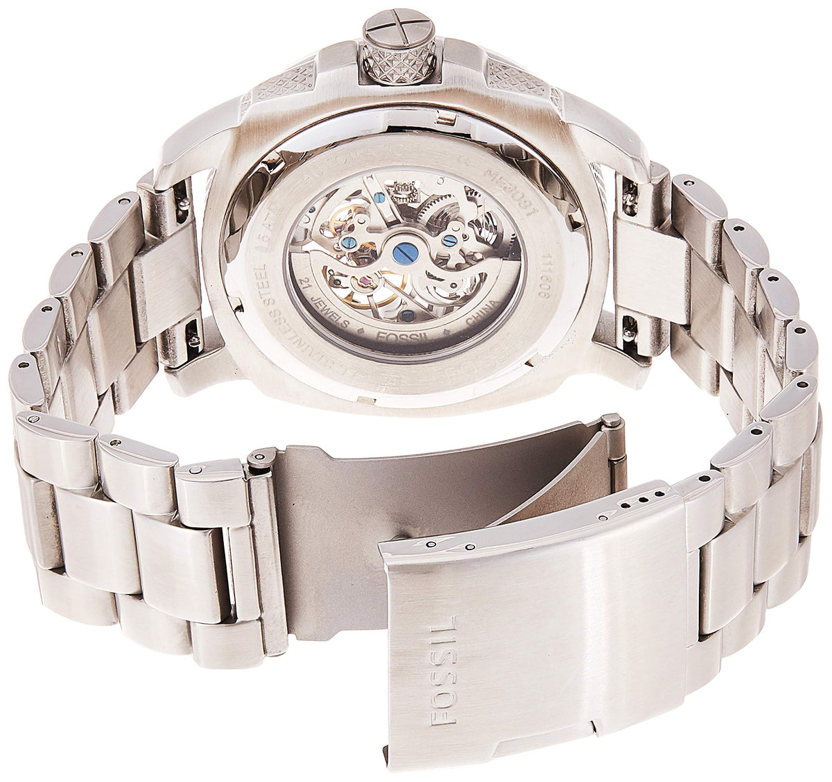  Shop Authentic Fossil Modern Machine Automatic Silver Dial Silver Steel Strap Watch for Men - ME3081 - Luxxuri
