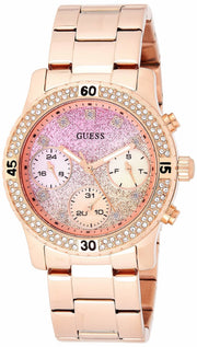  Shop Authentic Guess Confetti Pink Dial Rose Gold Steel Strap Watch For Women - W0774L3 - Luxxuri