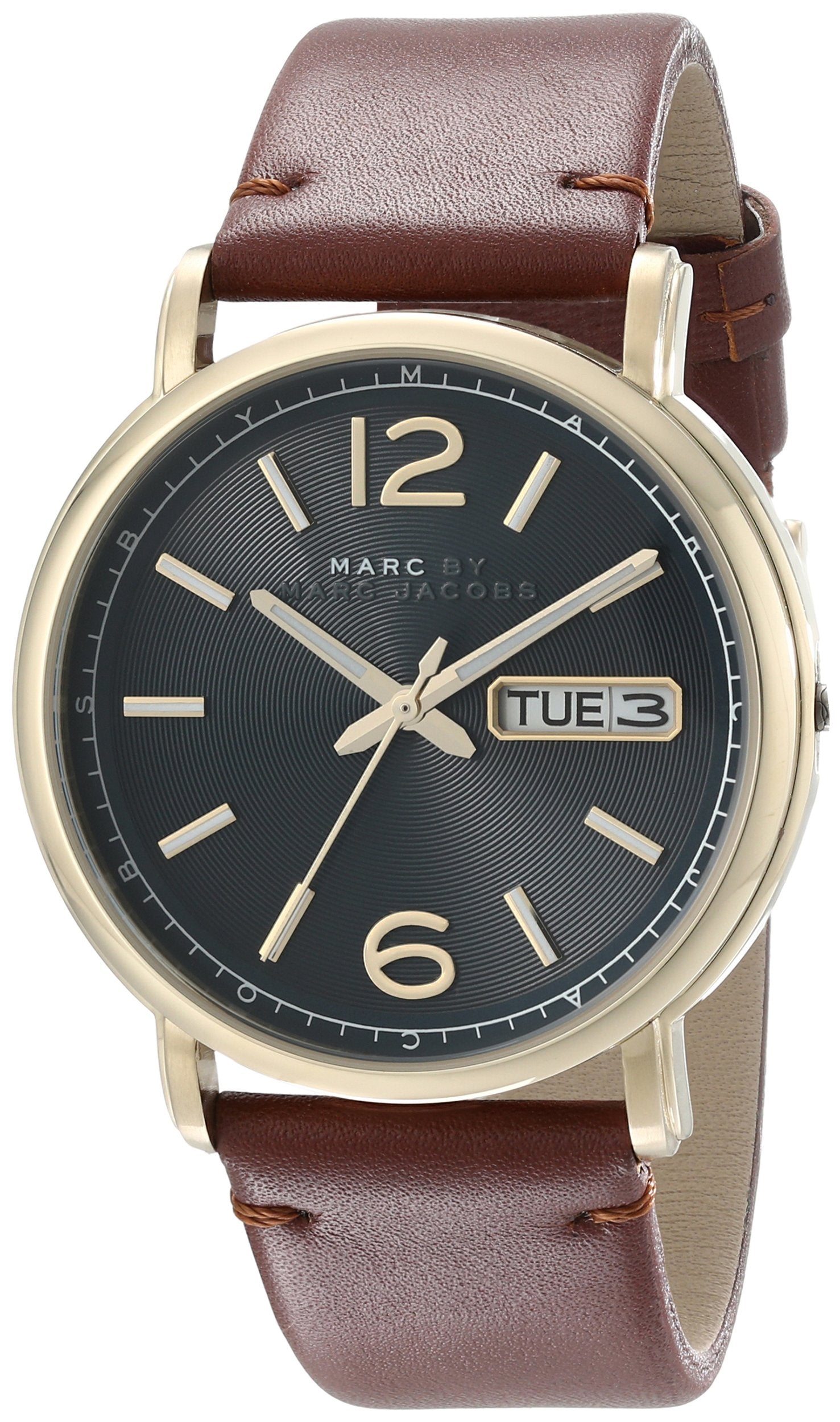  Shop Authentic Marc Jacobs Fergus Green Dial Brown Leather Strap Watch for Men - MBM5077 - Luxxuri