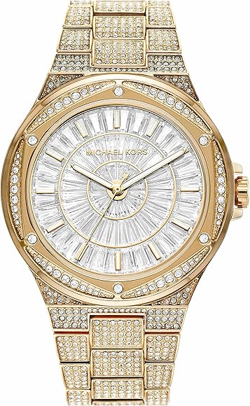  Shop Authentic Michael Kors Lennox Three Hand Crystals White Dial Gold Steel Strap Watch For Women - MK6991 - Luxxuri