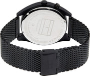  Shop Authentic Tommy Hilfiger Deacon Analog Black Dial Black Mesh Bracelet Watch for Men - 1791547 - Luxxuri
