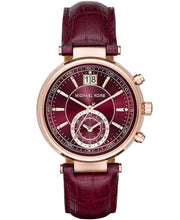  Shop Authentic Michael Kors Sawyer Maroon Dial Maroon Leather Strap Watch for Women - MK2426 - Luxxuri