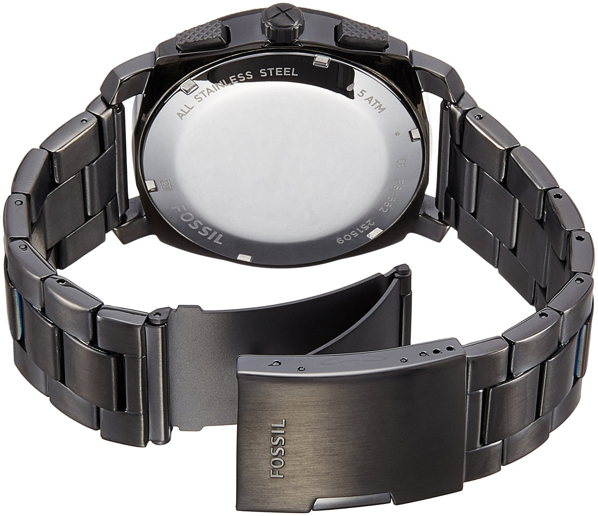 Shop Authentic Fossil Machine Chronograph Black Dial Grey Steel Strap Watch for Men - FS4662 - Luxxuri