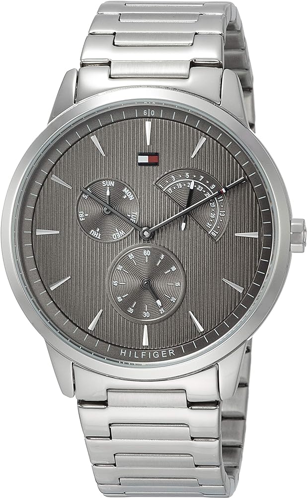  Shop Authentic Tommy Hilfiger Brad Chronograph Quartz Grey Dial Silver Steel Strap Watch For Men - 1710385 - Luxxuri