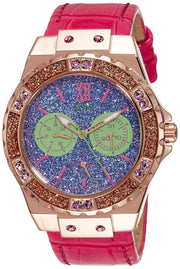  Shop Authentic Guess Limelight Quartz Multicolor Dial Red Leather Strap Watch For Women - W0775L4 - Luxxuri