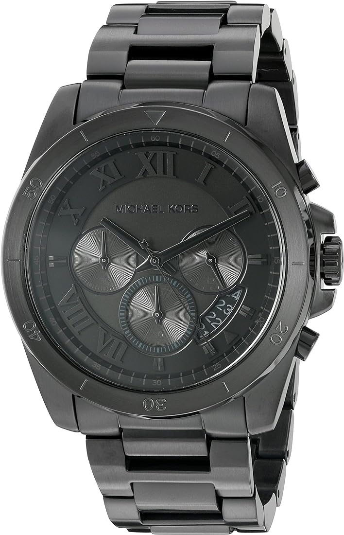  Shop Authentic Michael Kors Brecken Chronograph Black Dial Black Steel Strap Watch For Men - MK8482 - Luxxuri
