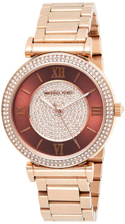  Shop Authentic Michael Kors Catlin Quartz Rose Gold Dial Rose Gold Steel Strap Watch For Women - MK3412 - Luxxuri