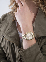  Shop Authentic Guess Eclipse Gold Dial Gold Steel Strap Watch for Women - GW0314L2 - Luxxuri