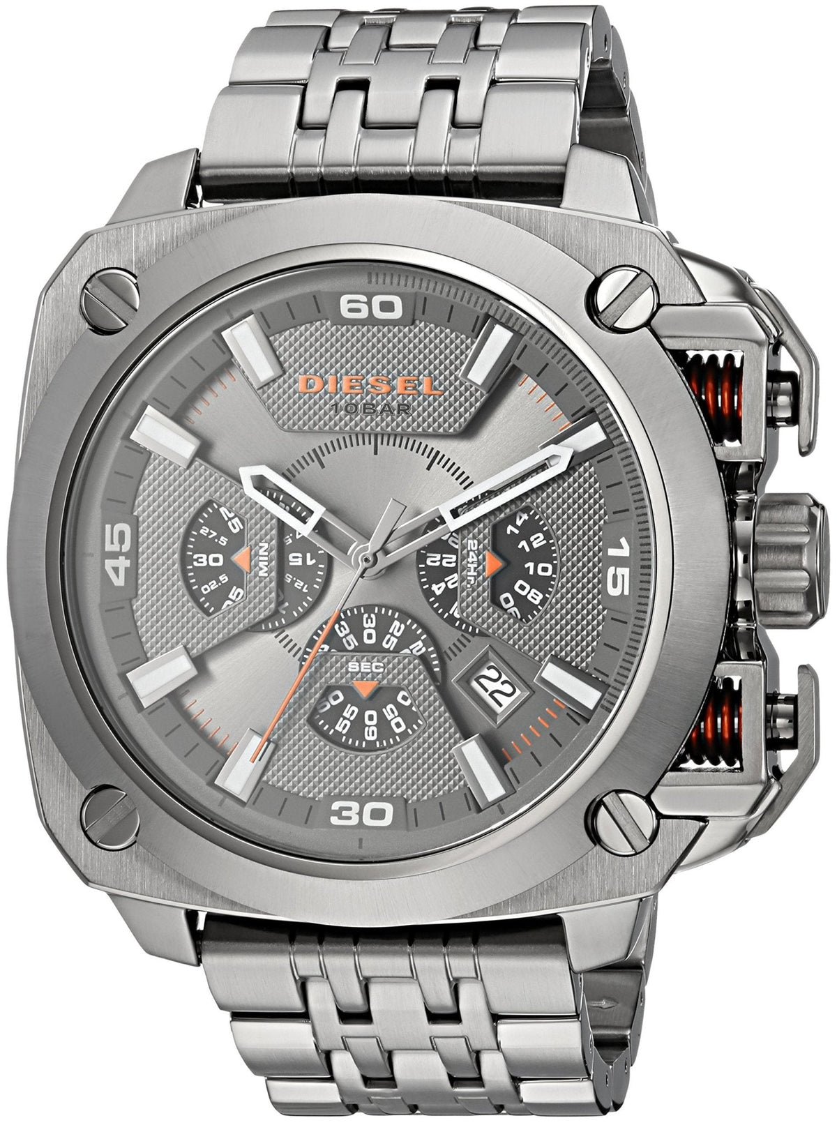  Shop Authentic Diesel BAMF Chronograph Gray Dial Gray Steel Strap Watch For Men - DZ7344 - Luxxuri
