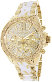 Shop Authentic Michael Kors Wren Diamonds Gold Dial Two Tone Steel Strap Watch for Women - MK6157 - Luxxuri