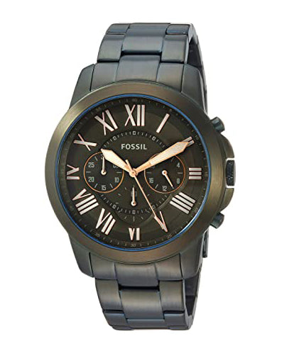  Shop Authentic Fossil Grant Chronograph Olive Green Dial Green Steel Strap Watch for Men - FS5375 - Luxxuri