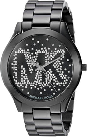  Shop Authentic Michael Kors Slim Runway Black Dial Black Steel Strap Watch for Women - MK3589 - Luxxuri