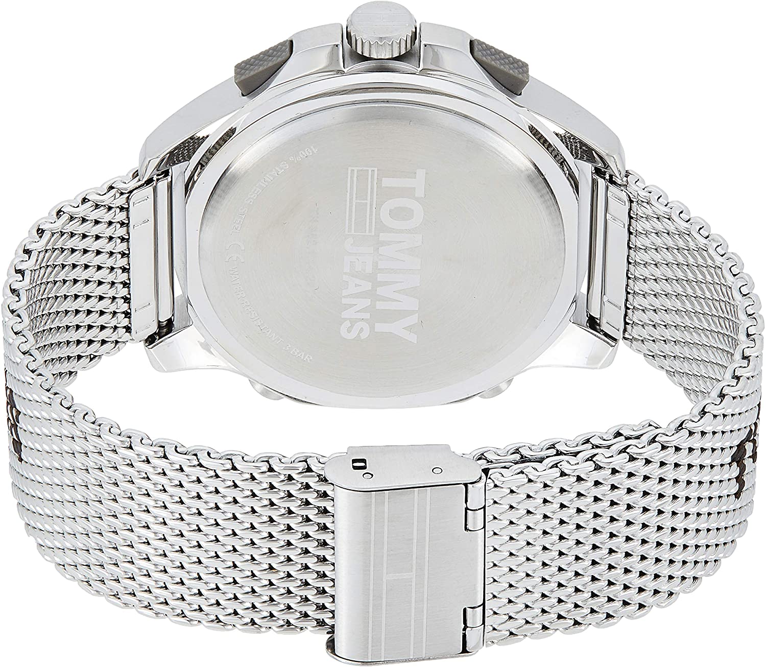  Shop Authentic Tommy Hilfiger Damon Quartz Chronograph Black Dial Silver Mesh Bracelet Watch for Men - 1791415 - Luxxuri