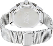  Shop Authentic Tommy Hilfiger Damon Quartz Chronograph Black Dial Silver Mesh Bracelet Watch for Men - 1791415 - Luxxuri