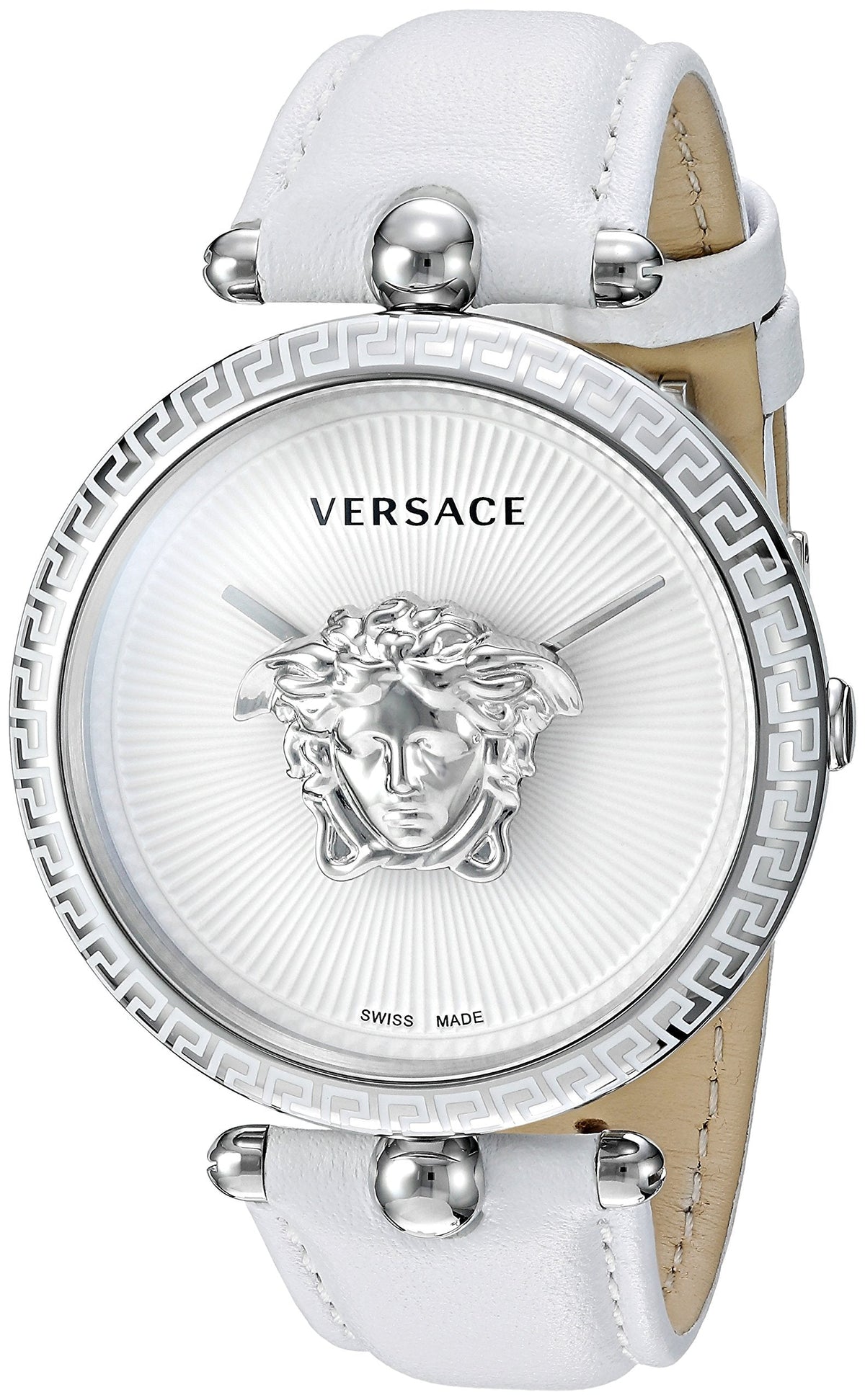  Shop Authentic Versace Palazzo Empire White Dial White Leather Strap Watch for Women - VCO010017 - Luxxuri
