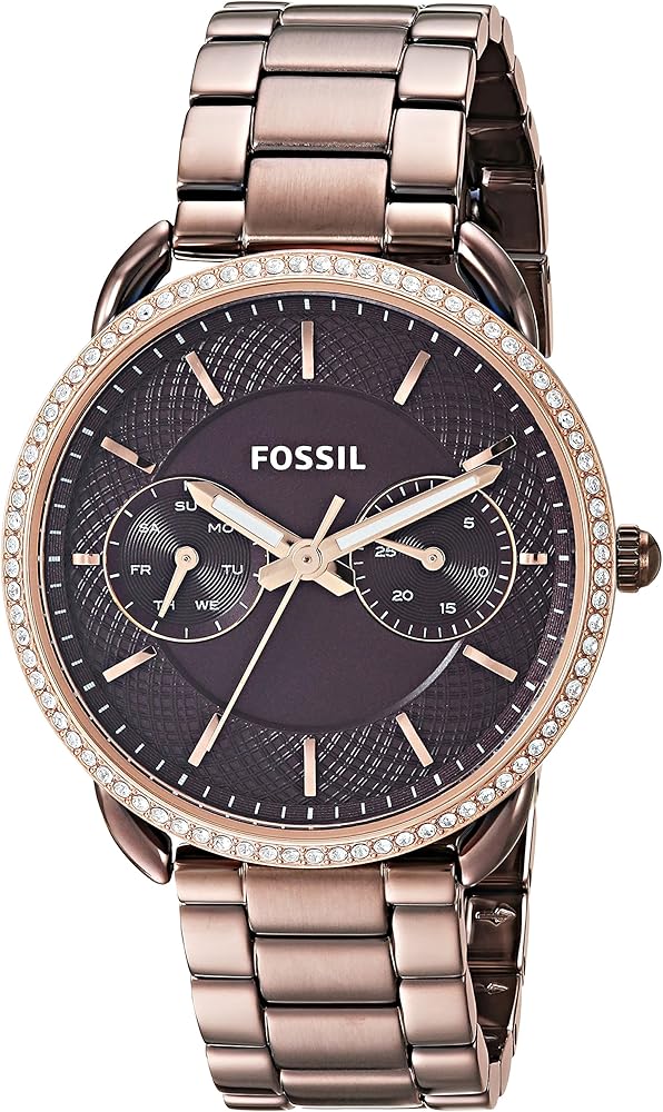  Shop Authentic Fossil Tailor Analog Brown Dial Brown Steel Strap Watch for Women - ES4258 - Luxxuri