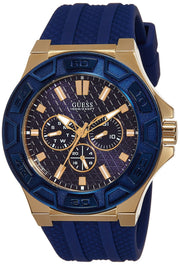  Shop Authentic Guess Force Blue & Rose Gold Dial Blue Silicone Strap Watch For Men - W0674G2 - Luxxuri
