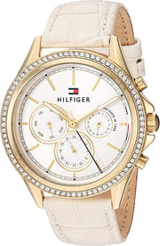  Shop Authentic Tommy Hilfiger Ari Diamonds White Dial Cream Leather Strap Watch for Women - 1781982 - Luxxuri