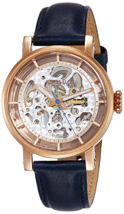  Shop Authentic Fossil Original Boyfriend Skeleton White Dial Blue Leather Strap Watch for Women - ME3086 - Luxxuri