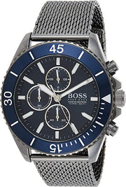  Shop Authentic Hugo Boss Ocean Edition Blue Dial Black Mesh Bracelet Watch for Men - 1513702 - Luxxuri